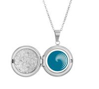 no/no Collana con medaglione circolare in stile art déco, con ciondolo a forma di medaglione, ideale come regalo di compleanno