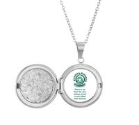 no/no Collana con medaglione con scritta "Desire Fear Influence", idea regalo per compleanno