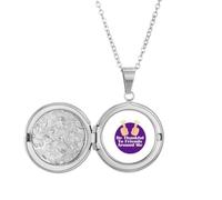 no/no Collana con medaglione con scritta "Expressing Grateful Life Friends" (lingua italiana non garantita)