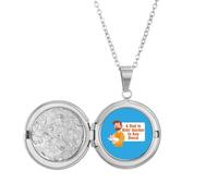 no/no Collana con medaglione con scritta "Father Loves Great Harbor", idea regalo per compleanno