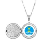 no/no Collana con medaglione con scritta "You Cannot Change The Past" (lingua italiana non garantita)