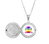 no/no Collana con medaglione e scritta "And So What If I Am Art Déco Fashion Locket Hold Picture Jewelry Birthday Gift