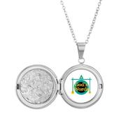 no/no Collana con medaglione in stile art déco con scritta in lingua inglese "Easter God" (lingua italiana non garantita)