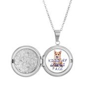 no/no Collana con medaglione in sughero a forma di cane Galles, ideale come regalo di compleanno