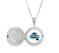 no/no Collana con medaglione nero per la libertà e l'uguaglianza, ideale come regalo di compleanno