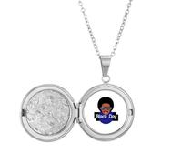 no/no Collana con medaglione per la libertà dei Black Day, ideale come regalo di compleanno
