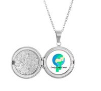 no/no Collana con medaglione per proteggere l'ambiente e proteggere la terra, ideale come regalo di compleanno