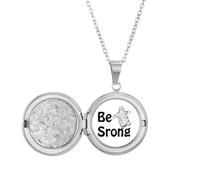 no/no Collana con medaglione per rafforzare la perseveranza con immagine e regalo di compleanno