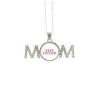 no/no Collana con scritta "Good Father", idea regalo per la festa della mamma, regalo per mamma, nonna, regalo di compleanno, Medio
