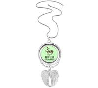 no/no Collana rotante con ciondolo a forma di ali d'angelo con segno residuo di cibo da cucina, Medio