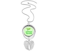 no/no Collana rotante con ciondolo a forma di ali d'angelo in pericolo di estinzione, Medio