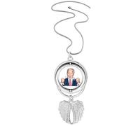 no/no Collana rotante con ciondolo a forma di ali d'angelo per stimolare la lezione del presidente americano USA, Medio