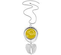 no/no Collana rotante con ciondolo a forma di stella di movimento intorno alle stelle, Medio