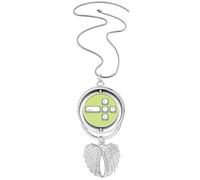 no/no Combinazione tastiera Cap Shift Ciondolo Angel Wings Rotante Collana Gioielli, Medio