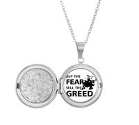 no/no Comprare Paura Vendere Avidità Art Deco Moda Locket Collana Tenere Immagine Gioielli Regalo di Compleanno