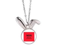 no/no Cry Help Rescue - Collana con ciondolo a forma di coniglietto di emergenza, idea regalo