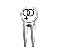 no/no Differenza di genere uguaglianza tra uomini donne arcobaleno golf divot strumento di riparazione marcatore palla da golf