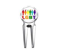 no/no Differenziazione di genere Identità Arcobaleno Uomini Donne Golf Divot Tool Golf Marker Strumento di Riparazione