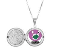 no/no Divertente collana con medaglione a forma di bocca che ride, colore viola, ideale come regalo di compleanno