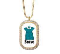 no/no Doctor Stay Home Save Valor collana ciondolo diamante cristallo gioielli d'oro