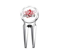 no/no Dragon Animal Myth Wings East West Golf Divot Tool Golf Marker Marker Strumento di riparazione