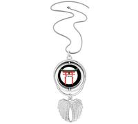 no/no Drama Life Reputation - Collana con ciondolo a forma di ali d'angelo, stile art déco, girevole, Medio