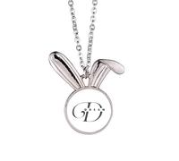 no/no Dream Drink Lettere Art Deco Fashion Coniglio Collana Ciondolo Bunny Animal Gioielli Regalo