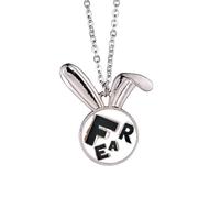 no/no Fear Tears Apart - Collana con ciondolo a forma di coniglietto spaziale, idea regalo