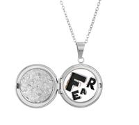 no/no Fear Tears Apart - Collana con medaglione a forma di lettera spaziale, idea regalo per compleanno