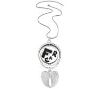 no/no Fear Tears Apart - Collana girevole con ciondolo a forma di ali d'angelo, Medio