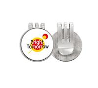 no/no Fermaglio magnetico smaltato per palline da golf per bambini, con scritta "Pure Happiness Hope"