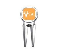 no/no Fierce Boston Terrier Poop Problem Golf Divot Tool Golf Ball Marker Strumento di riparazione