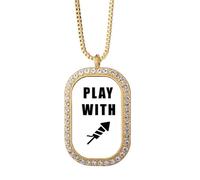 no/no Fireworks Love Art Deco moda collana pendente diamante cristallo gioielli d'oro