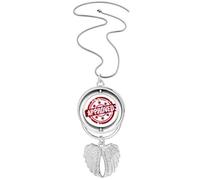 no/no Gioielli della collana rotante del marchio di approvazione del sigillo Art Deco Fashion Pendant Angel Wings, Medio