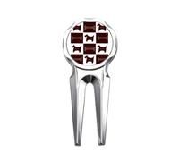 no/no grid b cucciolo art deco moda Golf Divot Tool Golf Ball Marker Strumento di riparazione