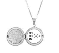 no/no Happy Mood Good Weather Art Deco Fashion medaglione collana tenere immagine gioielli regalo di compleanno