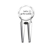 no/no Have A Drink Bar Pub Relax Golf Divot Tool Golf Marker Strumento di Riparazione