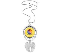 no/no Holika - Collana con ciondolo a forma di ali d'angelo, stile indiano, Medio