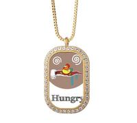 no/no Hungry Brown Emozione Dizzy Chicken collana ciondolo diamante cristallo gioielli d'oro