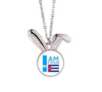 no/no I Am From Cuba, collana con ciondolo a forma di coniglietto in stile art déco, idea regalo