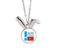 no/no I Am From East Timor Art Deco Fashion Coniglio Collana Ciondolo Coniglio Animale Gioielli Regalo