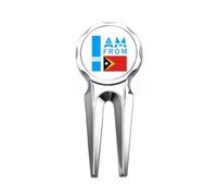 no/no I Am From East Timor Art Deco Fashion Golf Divot Tool Golf Marker Strumento di riparazione