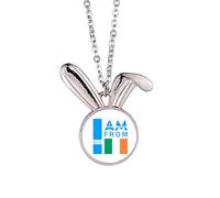 no/no I Am From Ireland Art Deco Fashion Rabbit collana ciondolo coniglietto animale gioielli regalo