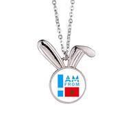 no/no I Am From Morocco Art Deco Fashion Coniglio Collana Pendente Coniglietto Animale Gioielli Regalo