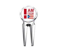 no/no I Am From Puerto Rico Art Deco Fashion Golf Divot Tool Golf Marker Strumento di Riparazione