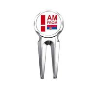 no/no I Am From Serbia Art Deco Fashion Golf Divot Tool Golf Marker Strumento di Riparazione