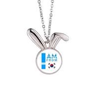 no/no I Am From South Korea Art Deco Fashion Coniglio Collana Ciondolo Coniglio Animale Gioielli Regalo