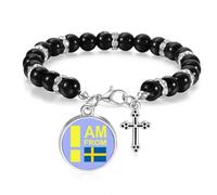 no/no I Am from Sweden Art Deco Fashion Bracciale di perline Boho Jewelry