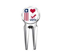 no/no I Love Democratic Vote Election Golf Divot Tool Golf Marker Strumento di riparazione