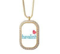 no/no Indy - Collana con ciondolo con scritta "I Love You" e scritta in inglese "Affection", con cristalli